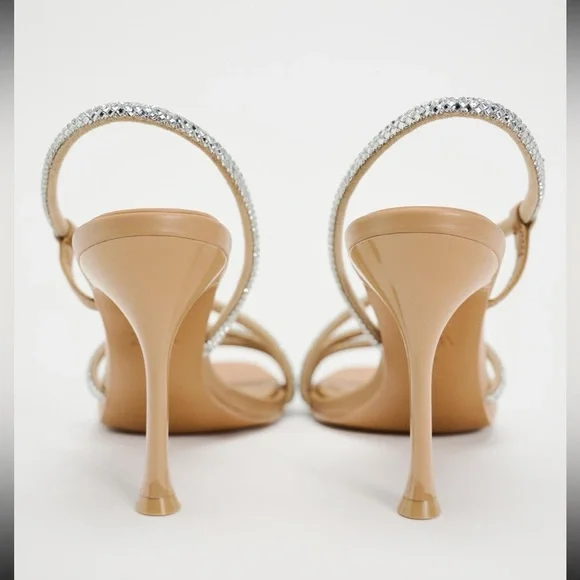 Zara limited edition rhinestone strap heels - Picture 4 of 6